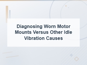 Diagnosing Worn Motor Mounts vs Other Idle Vibration Causes